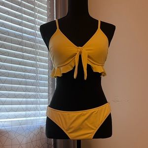 Ribbed Cheeky Bikini - Xhilaration™ Yellow